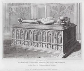 Monument van Thomas Beauchamp Graaf van Warwick, in het koor van St Mary