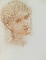 Hoofdstudie van een Meisje, c.1865-6