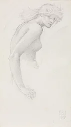 Studie van een vrouwelijke figuur, 1885