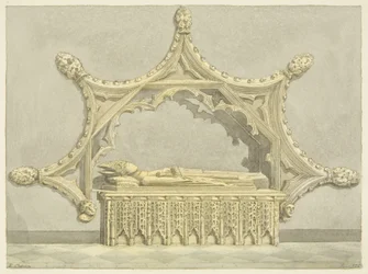 Graf van abt Knowles in de kathedraal van Bristol