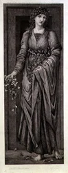 Flora, Gegraveerd door Eugene Gaujean (1850-1900) Uitgegeven door Thomas Agnew & Sons