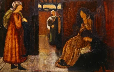 Interieur met figuren