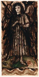 Liefde heerst over de elementen, ontwerp voor glas-in-lood, ca. 1860-62