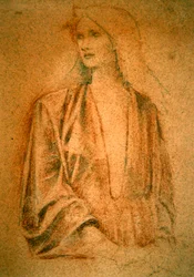 Portret van een meisje - Studie voor Arthur in Avalon, ca. 1890