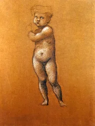 Studie van de figuur van de baby 