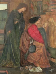 Ontwerp voor een paneel van het kabinet van Koning Renes Huwelijksreis, 1851