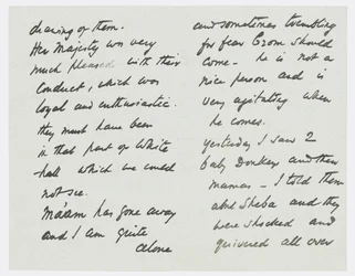 Brief aan de kleindochter van de kunstenaar Angela Thirkell