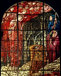 De Geboorte Raam (detail) De Herders