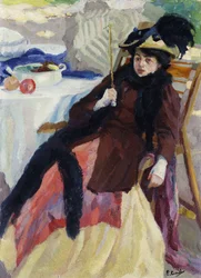 Dame met parasol