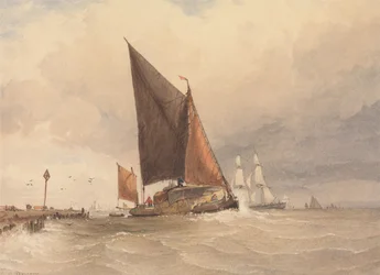 Zeilpraam op Zee