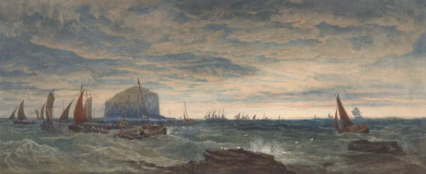 De Bass Rock bij Dageraad