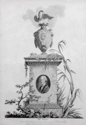 Dr. Thomas Augustine Arne, gegraveerd door James Heath, 1793
