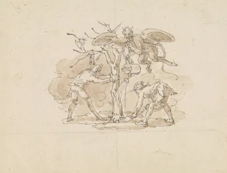 Dwazen die een Boom Planten