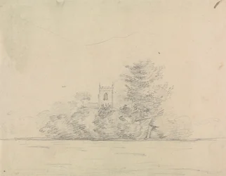 Landschap met kerk