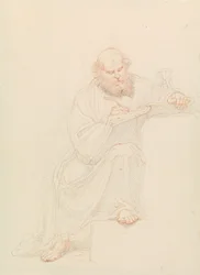 Sint Hiëronymus schrijvend