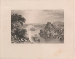Rotsen bij Colgong aan de Ganges