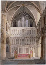 Interieurzicht richting het altaar, St Saviour