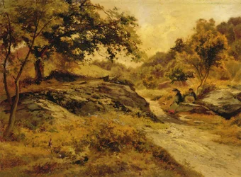 Op weg naar Llyn Elsi, ca.1885 (olieverf op karton)