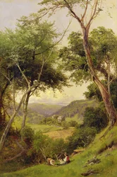 Rievaulx Abbey, bij Helmsley, Yorkshire, vanuit het zuiden, ca. 1880 (olieverf op doek)