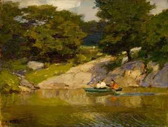 Boottocht in Central Park, c.1900-05