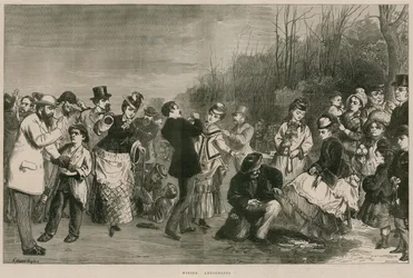 Wintervermaak - schaatsen in Hyde Park, Londen