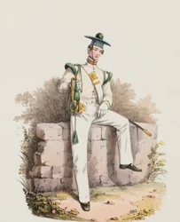 Trompetter van de zeventiende, ongedresseerd