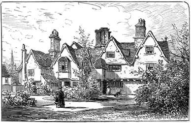 Het huis van Dr. John Hall, Stratford-upon-Avon, Warwickshire, 1885