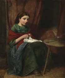 De Borduurster, 1864