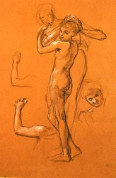 Studie voor Idle Fears (II), 1893