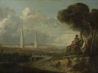 Coventry vanuit Hillfields, ca. 1807