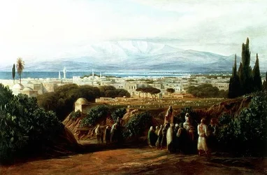 Stad met begraafplaats