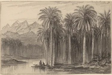 Figuren vertrekken in kano