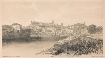Rome, gezien vanaf de Via della Porta San Paolo, uit *Uitzichten in Rome en omgeving*, 1841