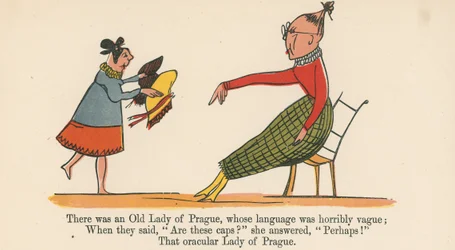 Er was een oude dame van Praag, wiens taal verschrikkelijk vaag was, uit 