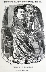 Geïllustreerd portret van Mary Elizabeth Braddon (Maxwell)
