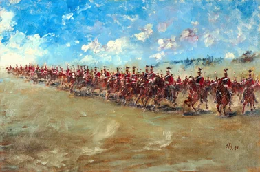 16e Lancers in galop, 1898