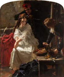 Charlotte Corday in de gevangenis van de Conciergerie, 1862