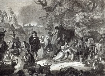 Highgate Fields tijdens de Grote Brand van Londen in 1666