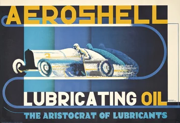 Affiche met reclame voor Aeroshell smeerolie
