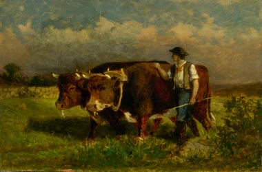 Zonder titel (man met twee ossen)