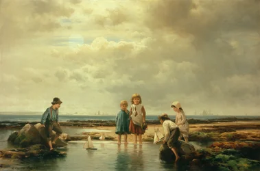 Kleine matrozen, Rockaway Beach (olieverf op doek)