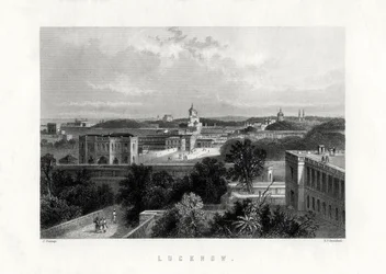 Lucknow, hoofdstad van de staat Uttar Pradesh, India, 19e eeuw