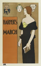 Poster ter promotie van Harpers magazine, maart 1896