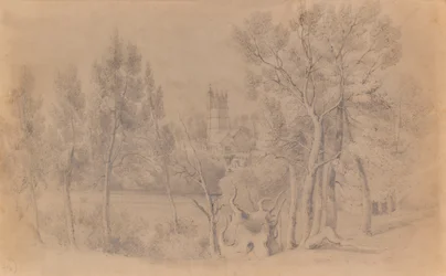 Landschap met kerk