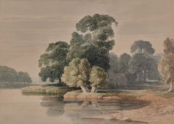 Landschap met rivier of meer