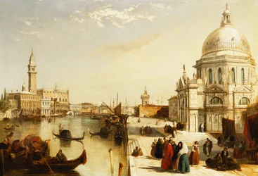 Het Grote Kanaal met Santa Maria della Salute, Venetië