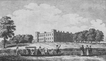 Sion House, gezien vanaf de overkant van Isleworth Church, ca. 1760