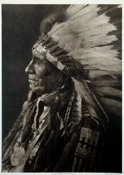 Indianen van Amerika: portret van een indianenhoofdman
