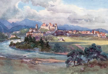 Fussen (kleurenlitho)