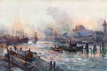 Hamburg (kleurenlitho)